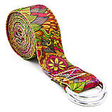 Ремінь для йоги кольоровий Мультиколор SP-Sport FI-6975-14 183x3.8 см, фото 3