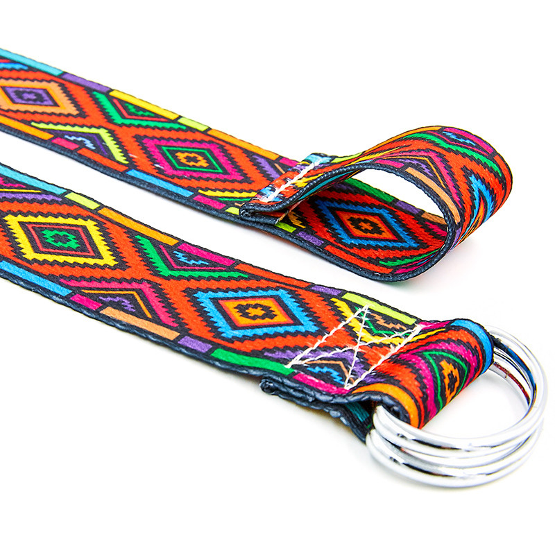 Ремінь для йоги кольоровий Мультиколор SP-Sport FI-6975-15 183x3.8 см, фото 1