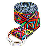 Ремінь для йоги кольоровий Мультиколор SP-Sport FI-6975-15 183x3.8 см, фото 2