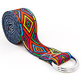 Ремінь для йоги кольоровий Мультиколор SP-Sport FI-6975-15 183x3.8 см, фото 3