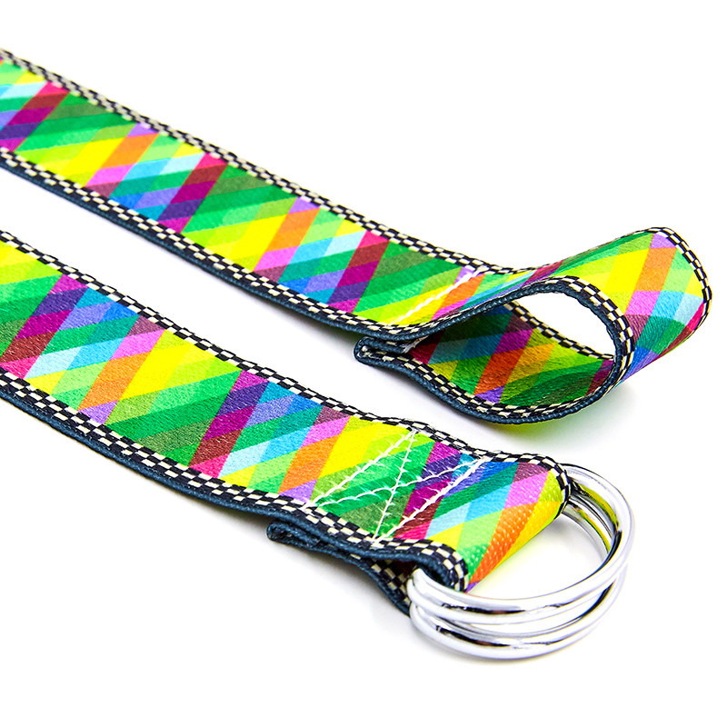 Ремінь для йоги кольоровий Мультиколор SP-Sport FI-6975-16 183x3.8 см, фото 1