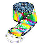 Ремінь для йоги кольоровий Мультиколор SP-Sport FI-6975-16 183x3.8 см, фото 2