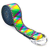 Ремінь для йоги кольоровий Мультиколор SP-Sport FI-6975-16 183x3.8 см, фото 3