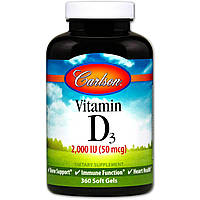 Витамин Д3 Vitamin D3 Carlson Labs 2000 МЕ 50 мкг 360 гелевых капсул Mix