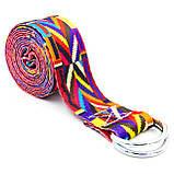 Ремінь для йоги кольоровий Мультиколор SP-Sport FI-6975-17 183x3.8 см, фото 3