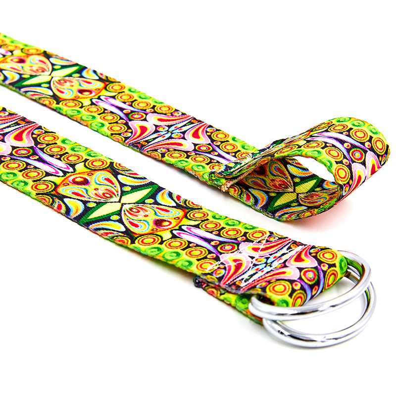 Ремінь для йоги кольоровий Мультиколор SP-Sport FI-6975-18 183x3.8 см, фото 1