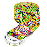 Ремінь для йоги кольоровий Мультиколор SP-Sport FI-6975-18 183x3.8 см, фото 2