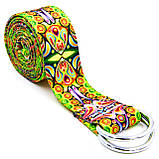 Ремінь для йоги кольоровий Мультиколор SP-Sport FI-6975-18 183x3.8 см, фото 3