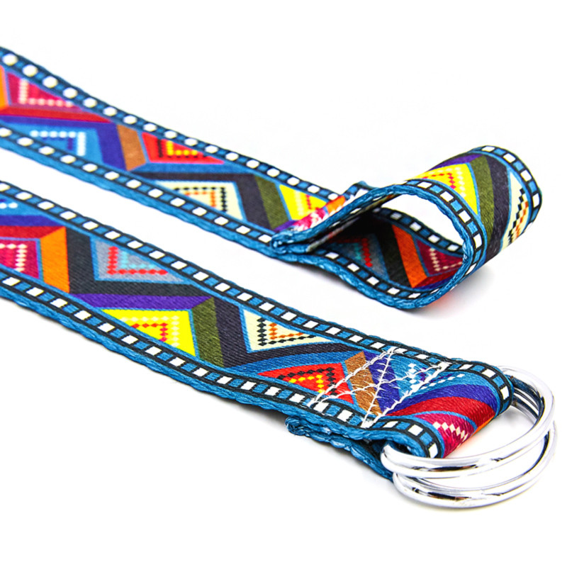 Ремінь для йоги кольоровий Мультиколор SP-Sport FI-6975-19 183x3.8 см, фото 1