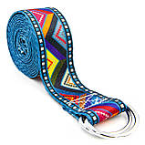 Ремінь для йоги кольоровий Мультиколор SP-Sport FI-6975-19 183x3.8 см, фото 2