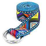 Ремінь для йоги кольоровий Мультиколор SP-Sport FI-6975-19 183x3.8 см, фото 3