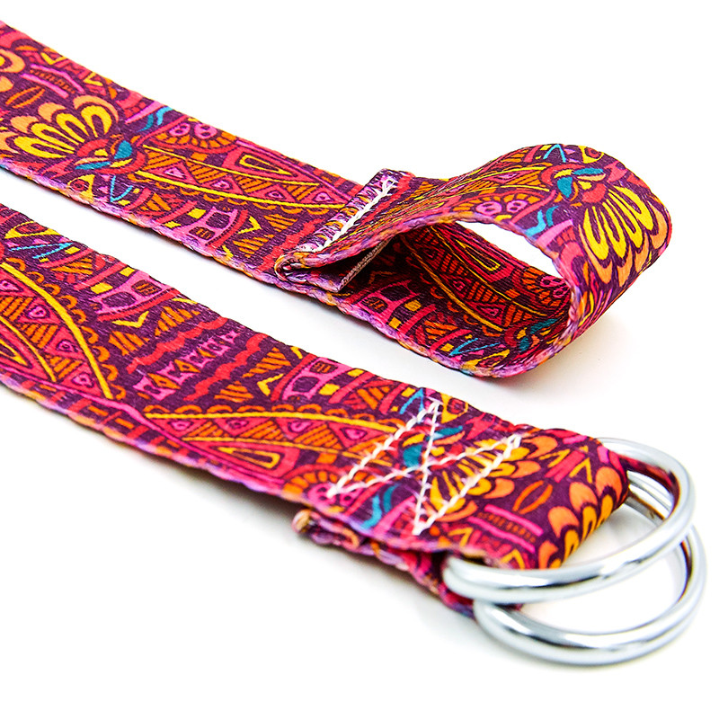 Ремінь для йоги кольоровий Мультиколор SP-Sport FI-6975-2 183x3.8 см, фото 1