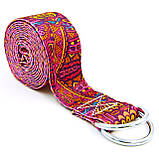 Ремінь для йоги кольоровий Мультиколор SP-Sport FI-6975-2 183x3.8 см, фото 3