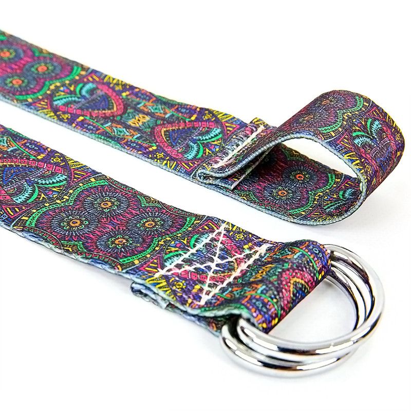 Ремінь для йоги кольоровий Мультиколор SP-Sport FI-6975-4 183x3.8 см, фото 1