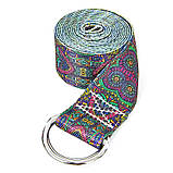 Ремінь для йоги кольоровий Мультиколор SP-Sport FI-6975-4 183x3.8 см, фото 2