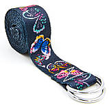 Ремінь для йоги кольоровий Мультиколор SP-Sport FI-6975-5 183x3.8 см, фото 3