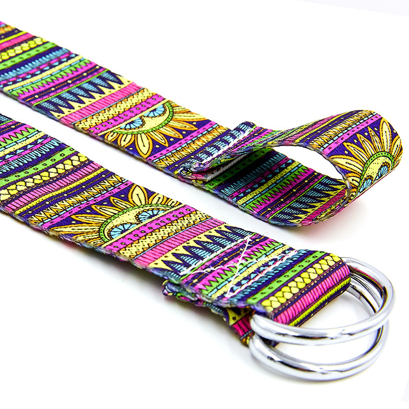 Ремінь для йоги кольоровий Мультиколор SP-Sport FI-6975-7 183x3.8 см, фото 1