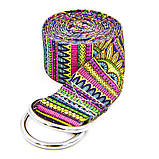 Ремінь для йоги кольоровий Мультиколор SP-Sport FI-6975-7 183x3.8 см, фото 3