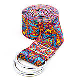 Ремінь для йоги кольоровий Мультиколор SP-Sport FI-6975-8183x3.8 см, фото 2