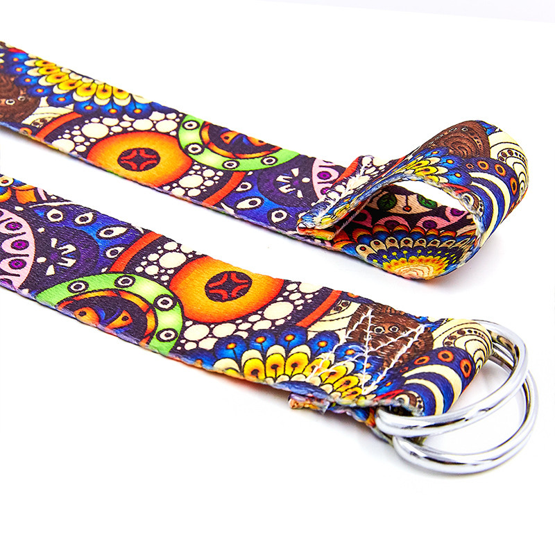 Ремінь для йоги кольоровий Мультиколор SP-Sport FI-6975-9 183x3.8 см, фото 1