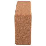 Блок для йоги корковий опорний блок для фітнесу Zelart FI-7850-3, фото 3