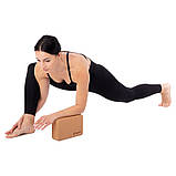 Блок для йоги корковий опорний блок для фітнесу Zelart FI-7850-3, фото 6