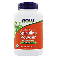 Органическая Спирулина, Порошок, Organic Spirulina, Now Foods, 113 гр Mix
