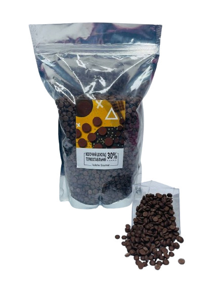 Бельгійський шоколад у дропсах Veliche Gourmet Молочний 30% 0,5 кг Термостабільний