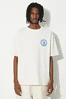 Urbanshop Бавовняна футболка Drôle de Monsieur Le T-Shirt Art de la Table чоловіча колір бежевий з принтом