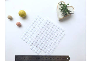 Липучка кругла 10мм біла(1+1)