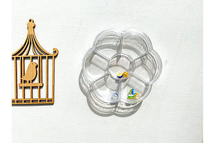 Органайзер 100*100*18мм квітка (6+1 комірка)