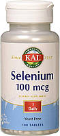 Селен Selenium KAL без дрожжей 100 мкг 100 таблеток Mix