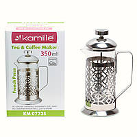 Стеклянный заварник Frenchpress 350мл KL225537 Kamille UP, код: 8393767