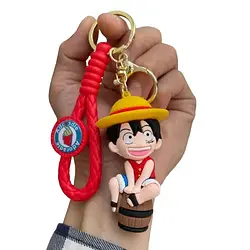 Ван Піс брелок One piece Великий куш манга Монкі Д. Луффі Luffy Monkey Солом'яний капелюх на бочці брелок для ключів
