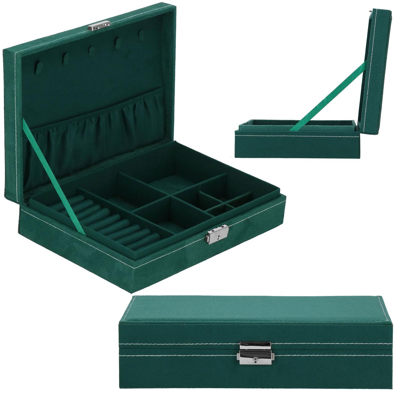 Скринька для прикрас (футляр для біжутерії) Springos 28 x 19.5 x 7 см HA1043