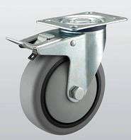 Колесо поворотное SNB с крепежной панелью и тормозом 100 мм (3204-ST-100-R) Mix
