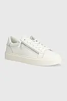 Urbanshop com ua Шкіряні кросівки Calvin Klein LOW TOP LACE UP W/ZIP колір білий HM0HM01475 РОЗМІРИ ЗАПИТУЙТЕ