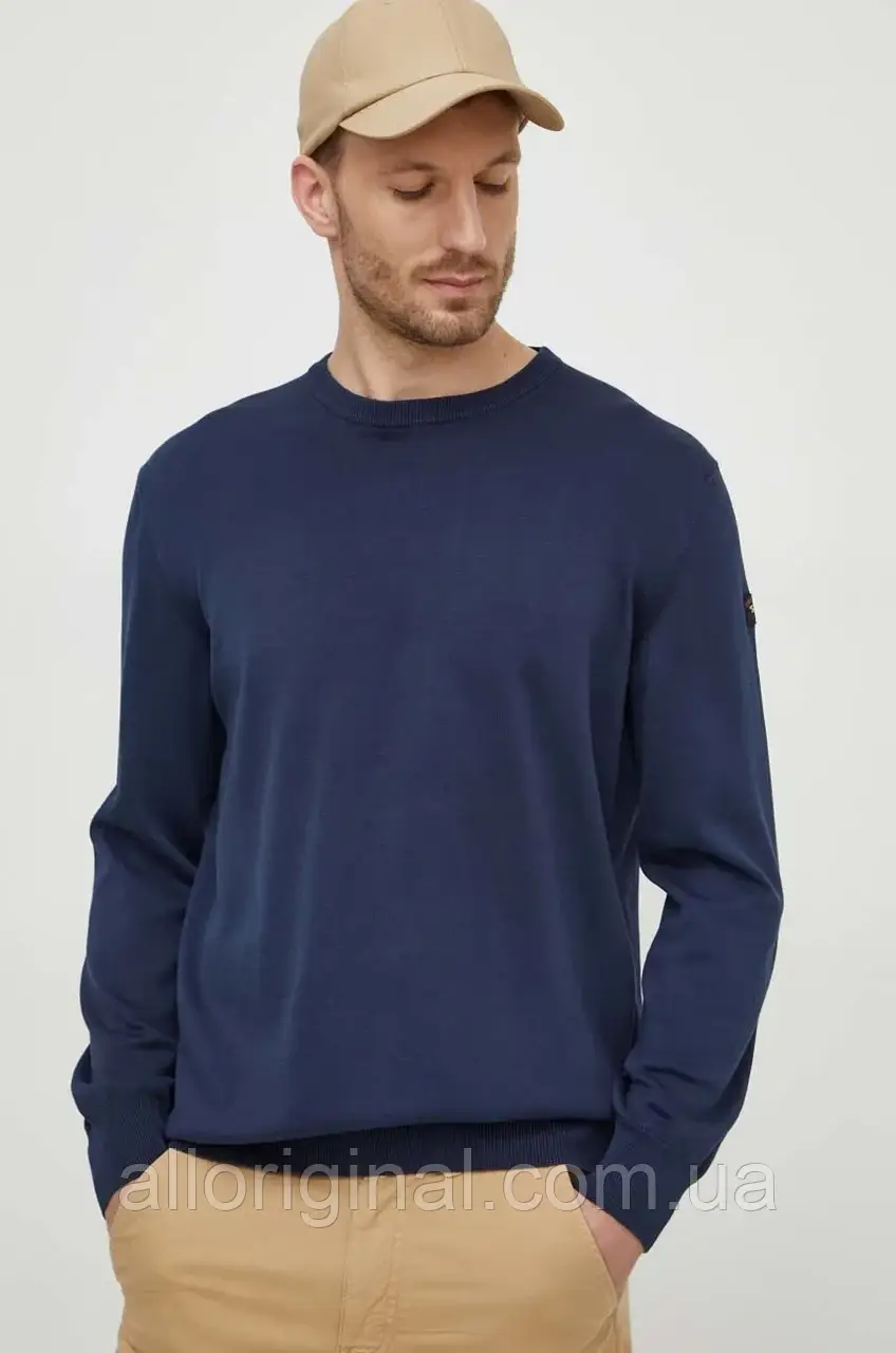 AllOriginal com ua Бавовняний светр Paul&Shark колір синій легкий РОЗМІРИ ЗАПИТУЙТЕ, фото 1