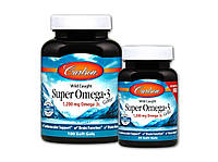 Супер-омега-3 "Super Omega-3s" Carlson Labs, 1200 мг, 100+30 желатиновых капсул