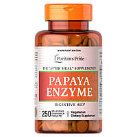 Натуральная добавка Puritan's Pride Papaya Enzyme, 250 жевательных таблеток CN8362 SP