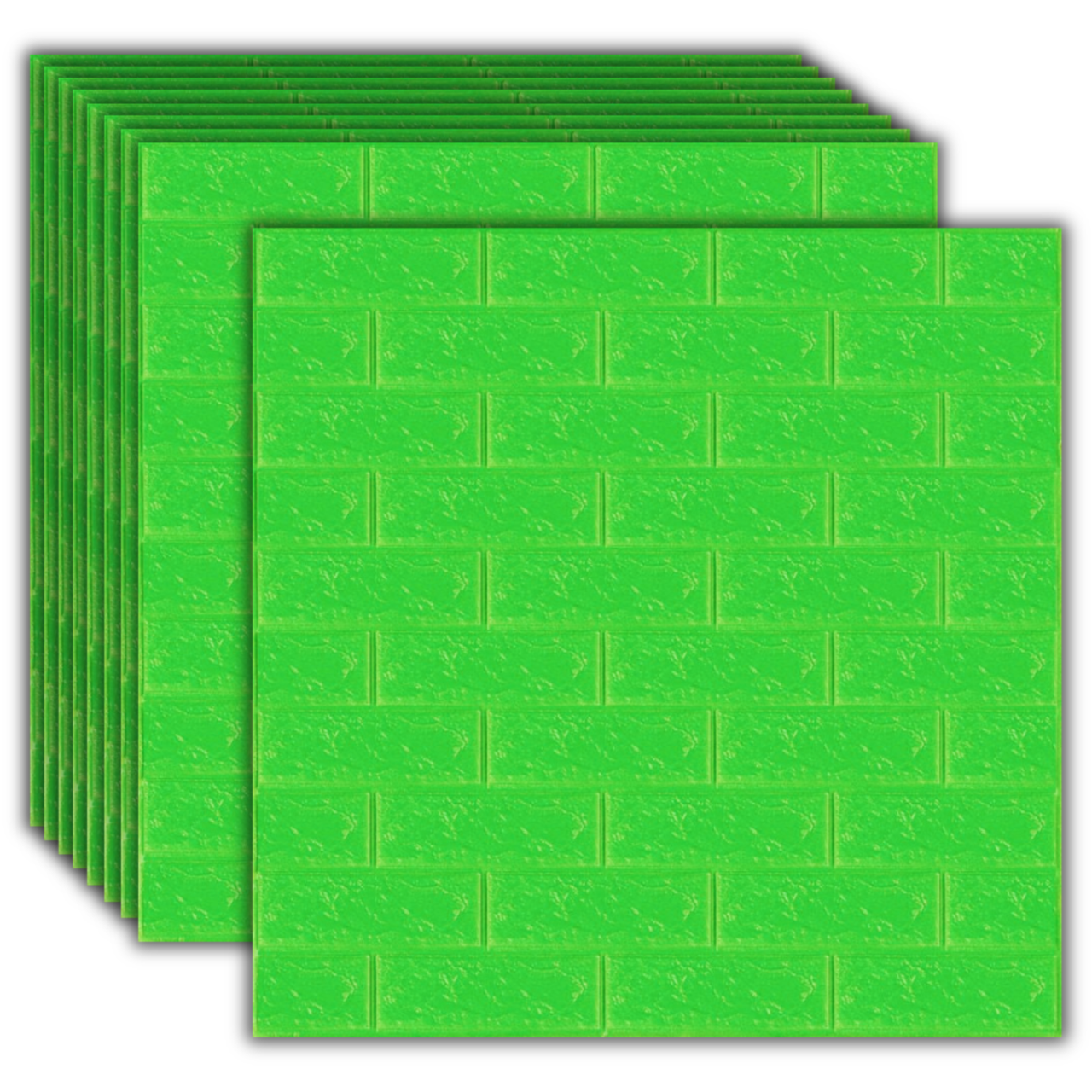 Самоклеюча 3Д панель під зелену цеглу 700*770*3мм, (13-3) Стіновий декор! BV-0000639, фото 1