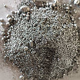Пігмент металік пудра алюмінієва обезпилена срібло MES (020) 1 кг, фото 2