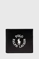 Urbanshop com ua Шкіряний гаманець Polo Ralph Lauren чоловічий колір чорний РОЗМІРИ ЗАПИТУЙТЕ