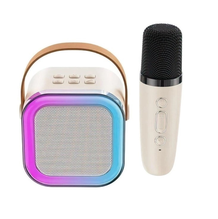 Колонка портативна Bluetooth K12, з мікрофоном, рожева