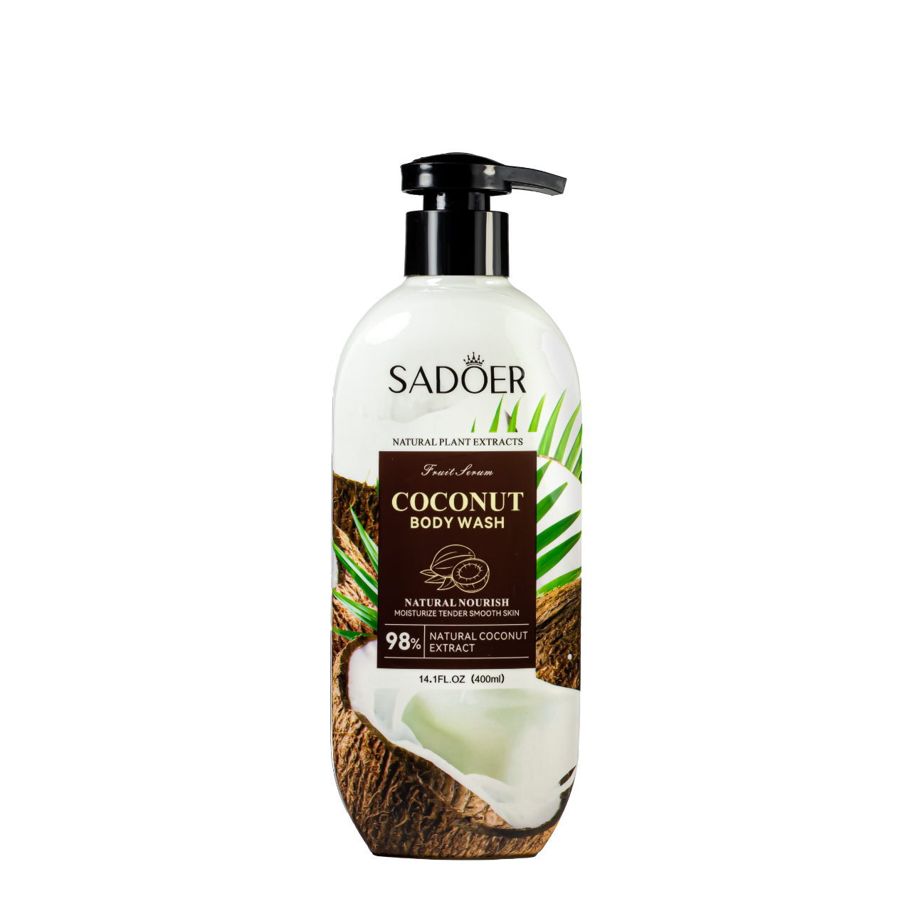 Гель для душу зволожуючий Sadoer Coconut 400 ml SD57010, фото 1