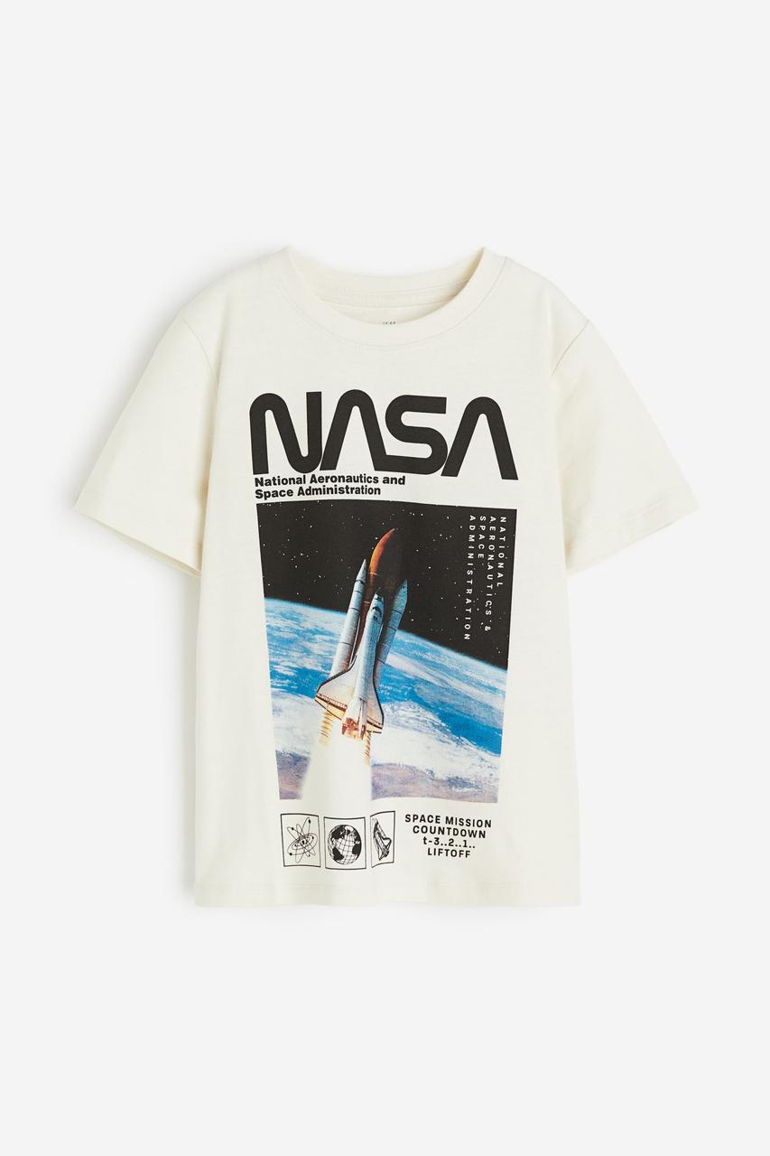 Футболка біла Nasa H&M   92,  110/116см, фото 1