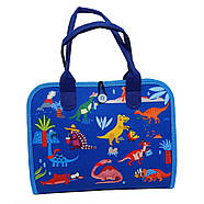 Розвиваюча сумочка-логіка з фетру тактильні вправи синя, фото 3