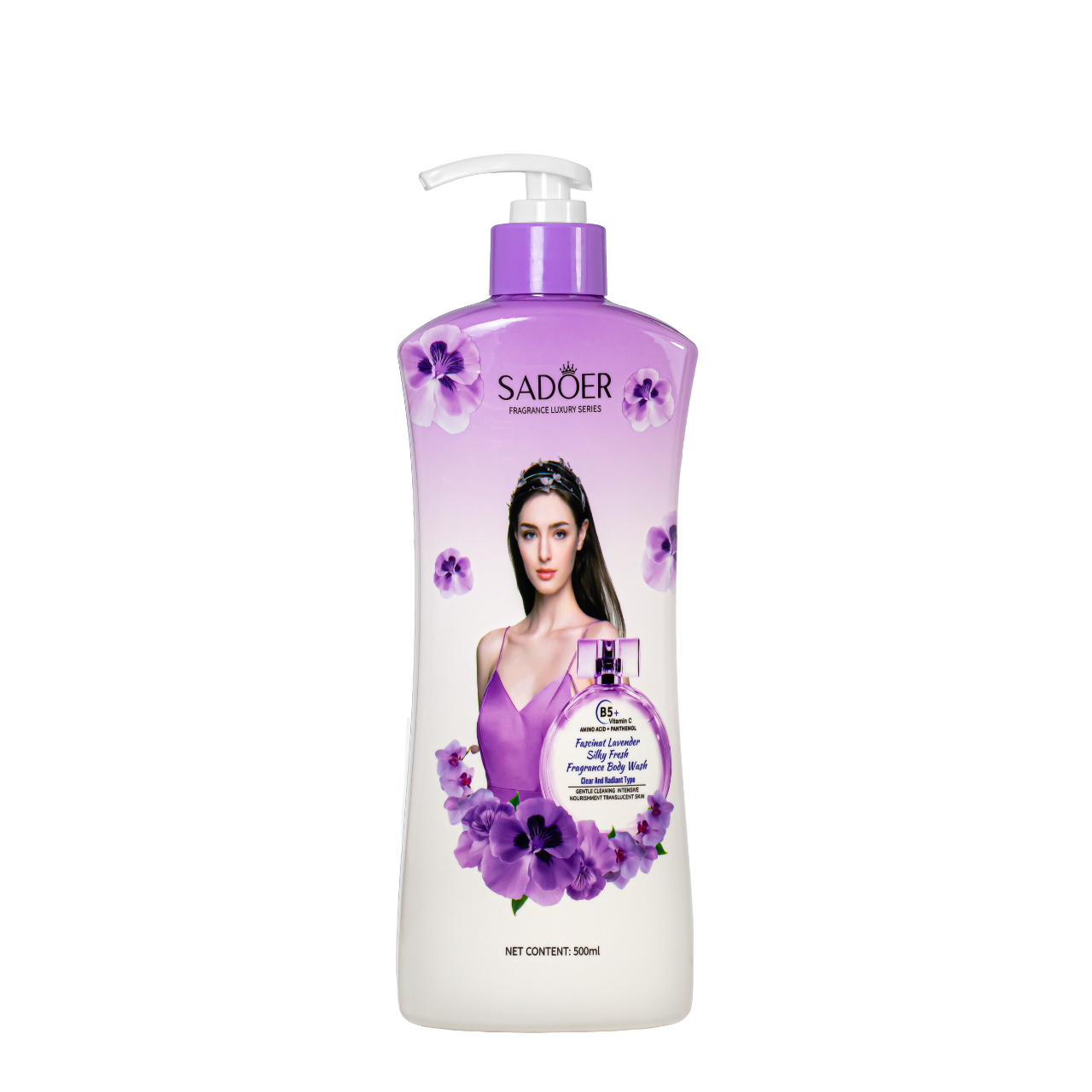 Гель для душу парфумований зволожуючий Sadoer Fascinal Lavender 500 мл SD49055, фото 1