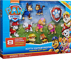 Набір Щенячий патруль Кітті Катастрофа 8 фігурок Paw Patrol Kitty Catastrophe Gift Set 8 Collectible Toy