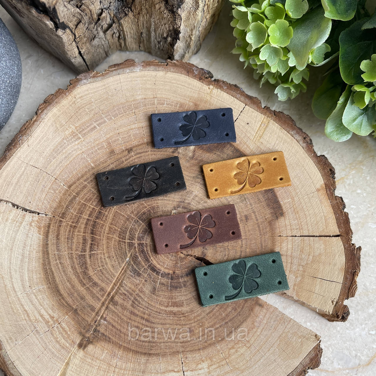 Шкіряна бірка пришивна LACKY 3,5х1,5 см